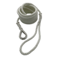 Mooring Pendant 5/8" Nylon 3-Strand Twist Thimble & Eye Ends - White (8 Length Options)