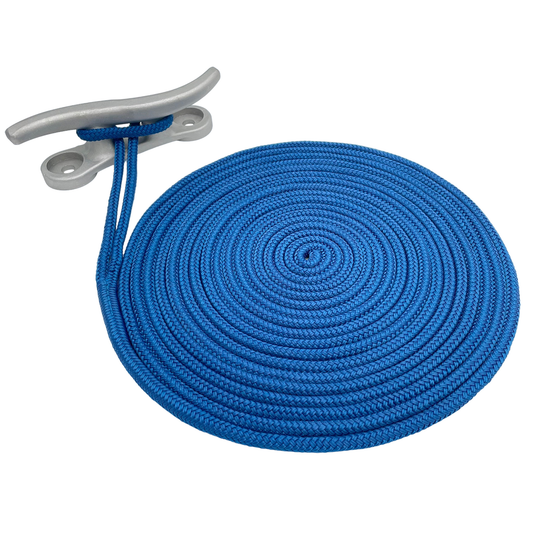 Titan Dock Line Nylon Double Braid - Blue (4 Size & 8 Length Options)