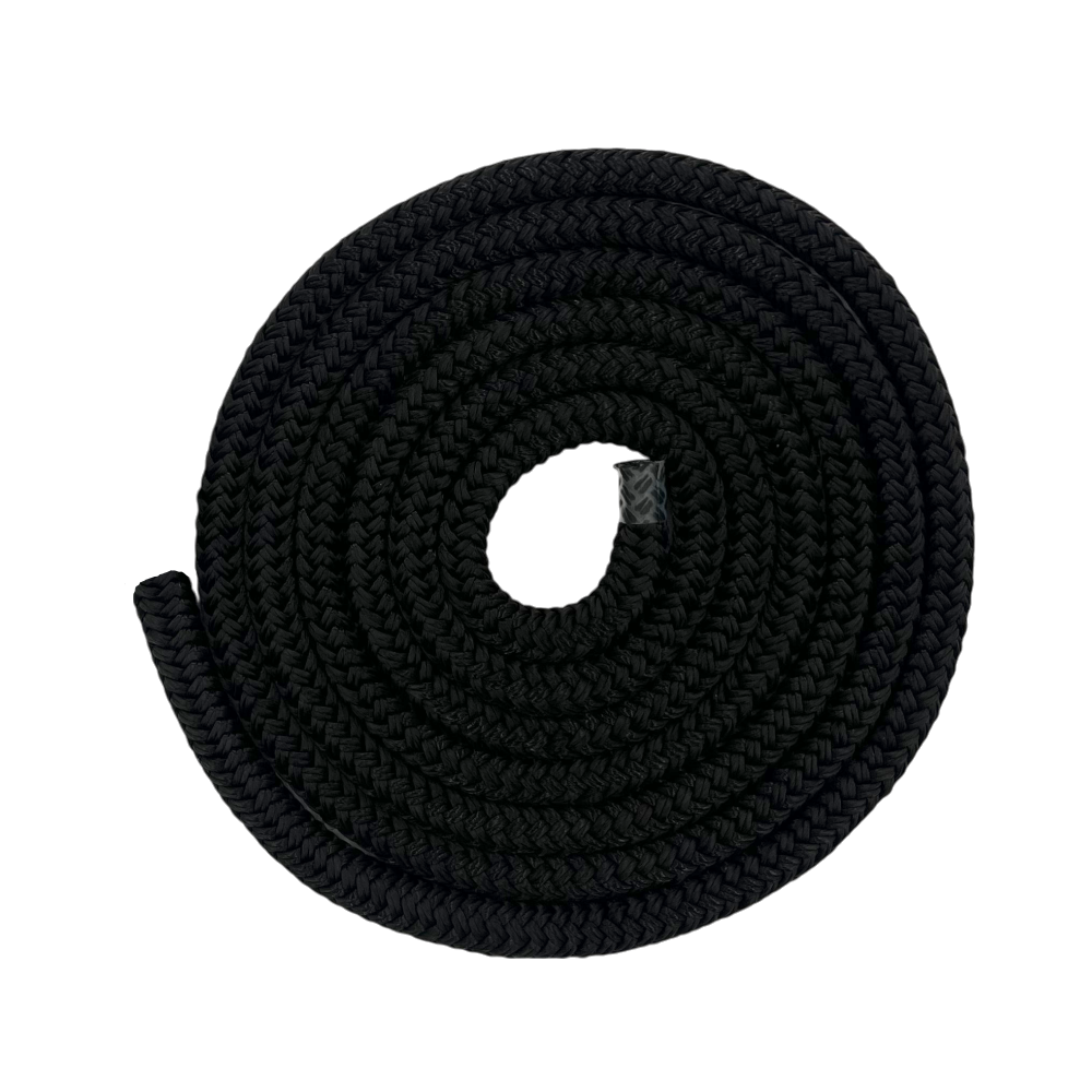 Black Nylon Double Braid Rope 5/8"