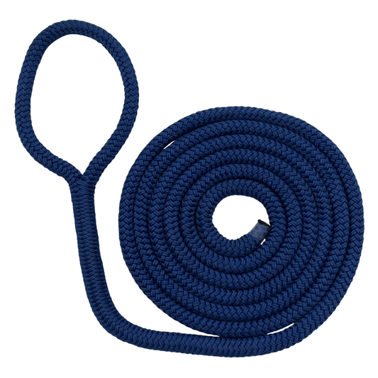 Dock Line Blue Nylon Double Braid (5 Size & 8 Length Options)