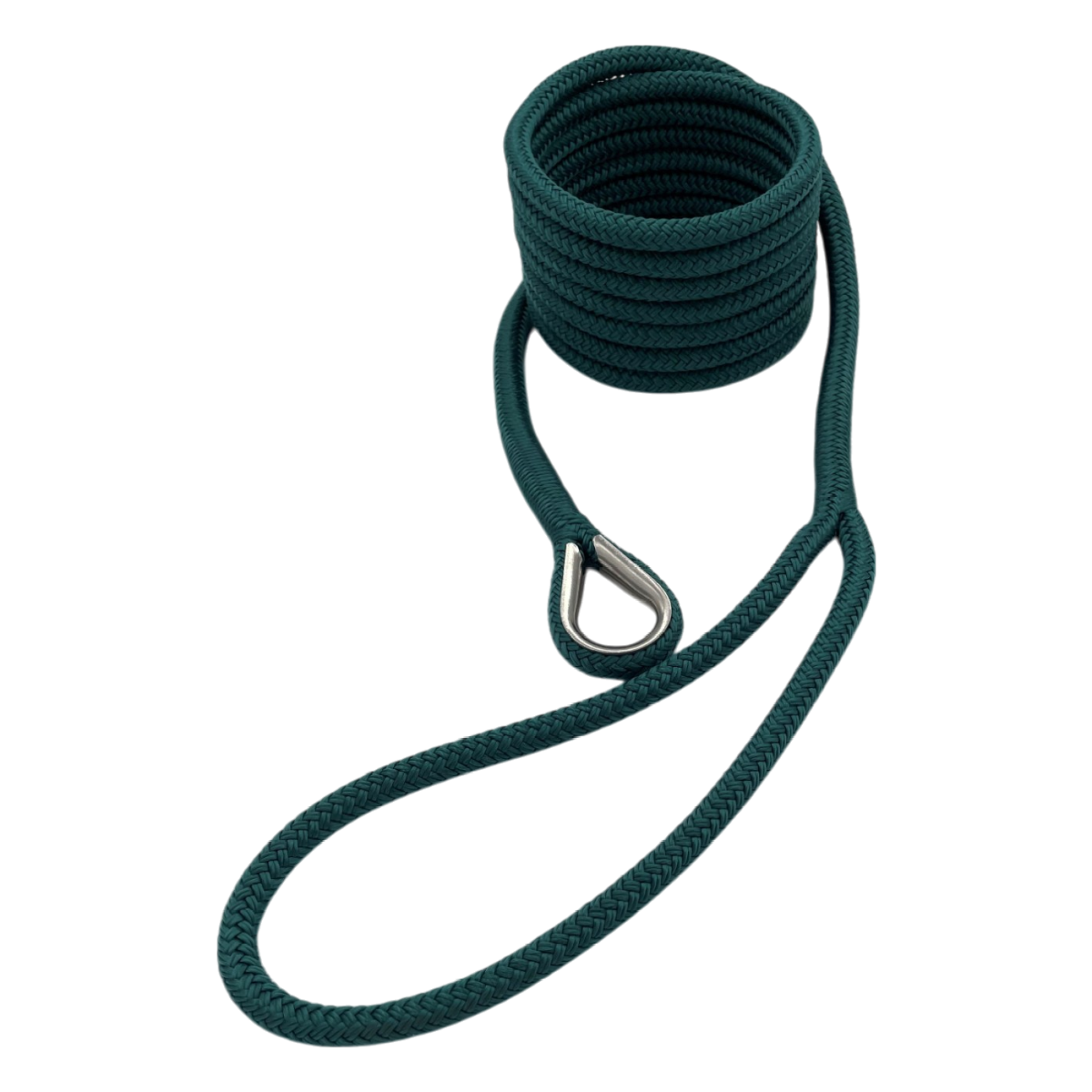 Mooring Pendant Teal Nylon Double Braid Thimble & Eye Ends (4 Size & 8 Length Options)