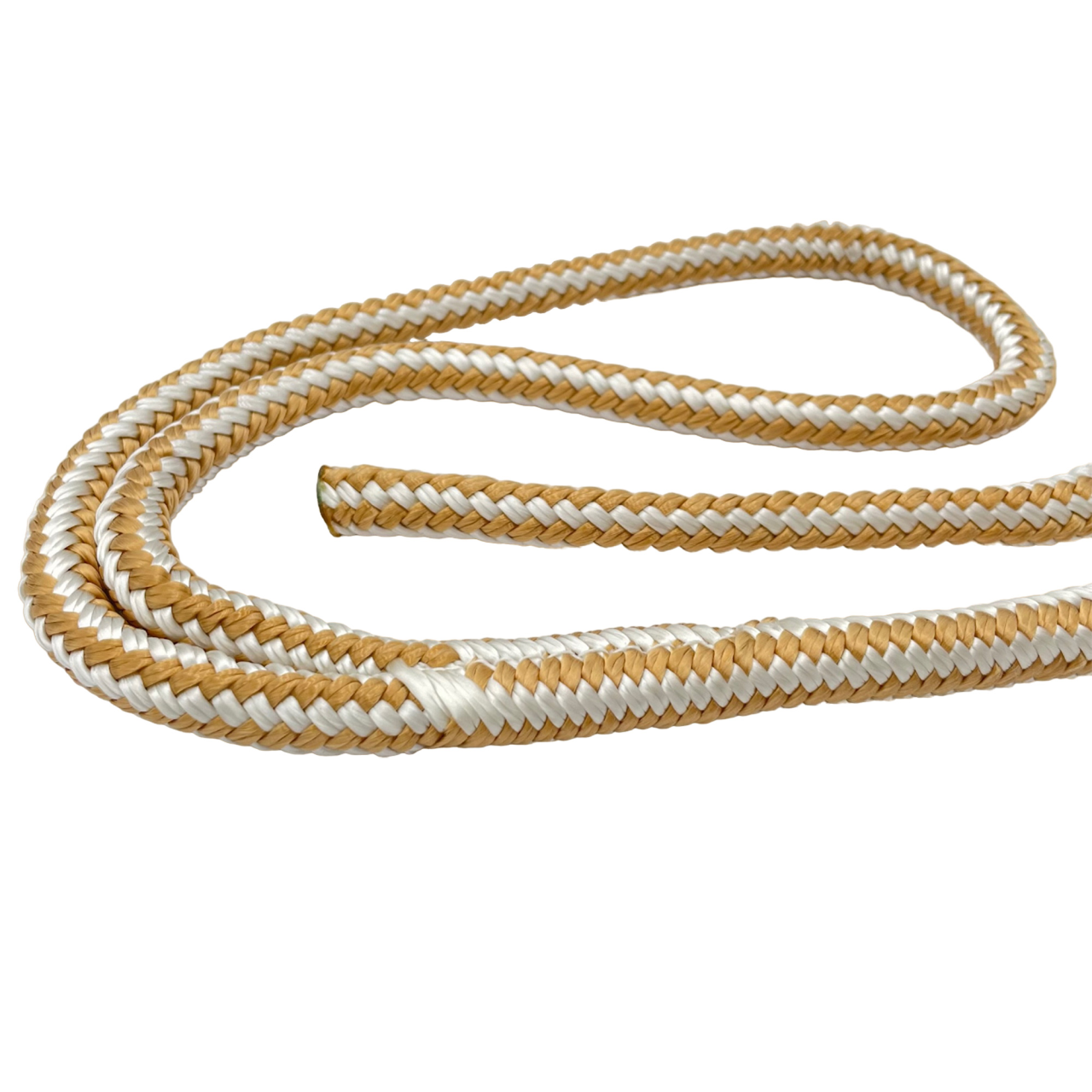 Titan Dock Line Nylon Double Braid - Gold & White (4 Size & 8 Length Options)