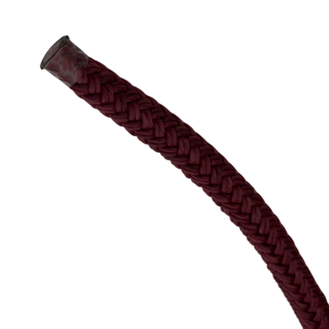 Dock Line Burgundy Nylon Double Braid (4 Size & 8 Length Options)