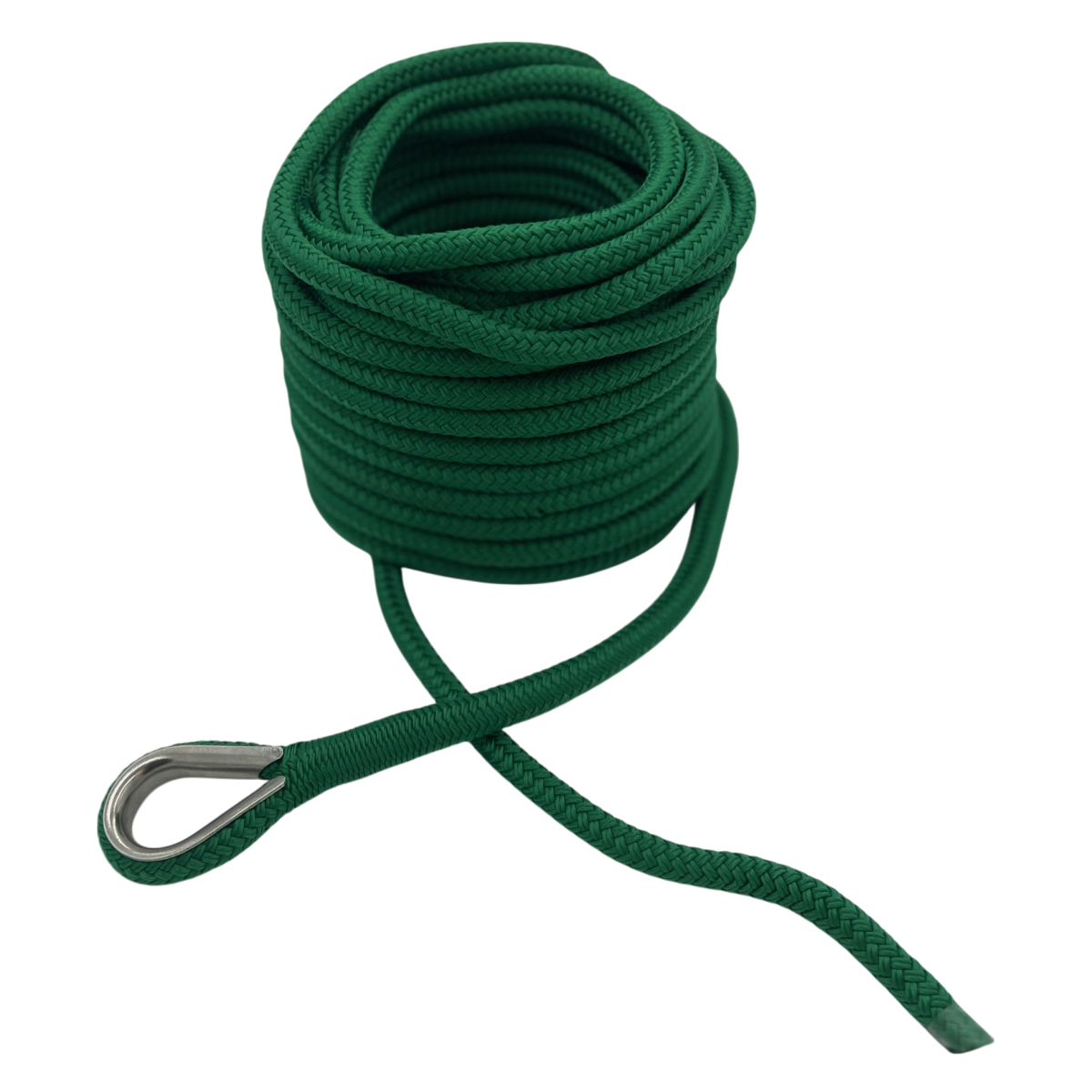 Anchor Line Green Nylon Double Braid (4 Size & 6 Length Options)