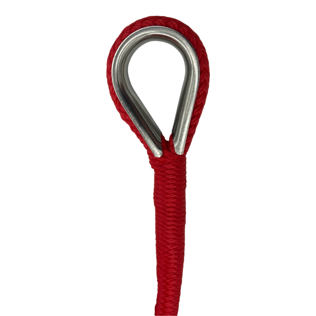 Mooring Pendant Red Nylon Double Braid Thimble & Eye Ends (5 Size & 8 Length Options)