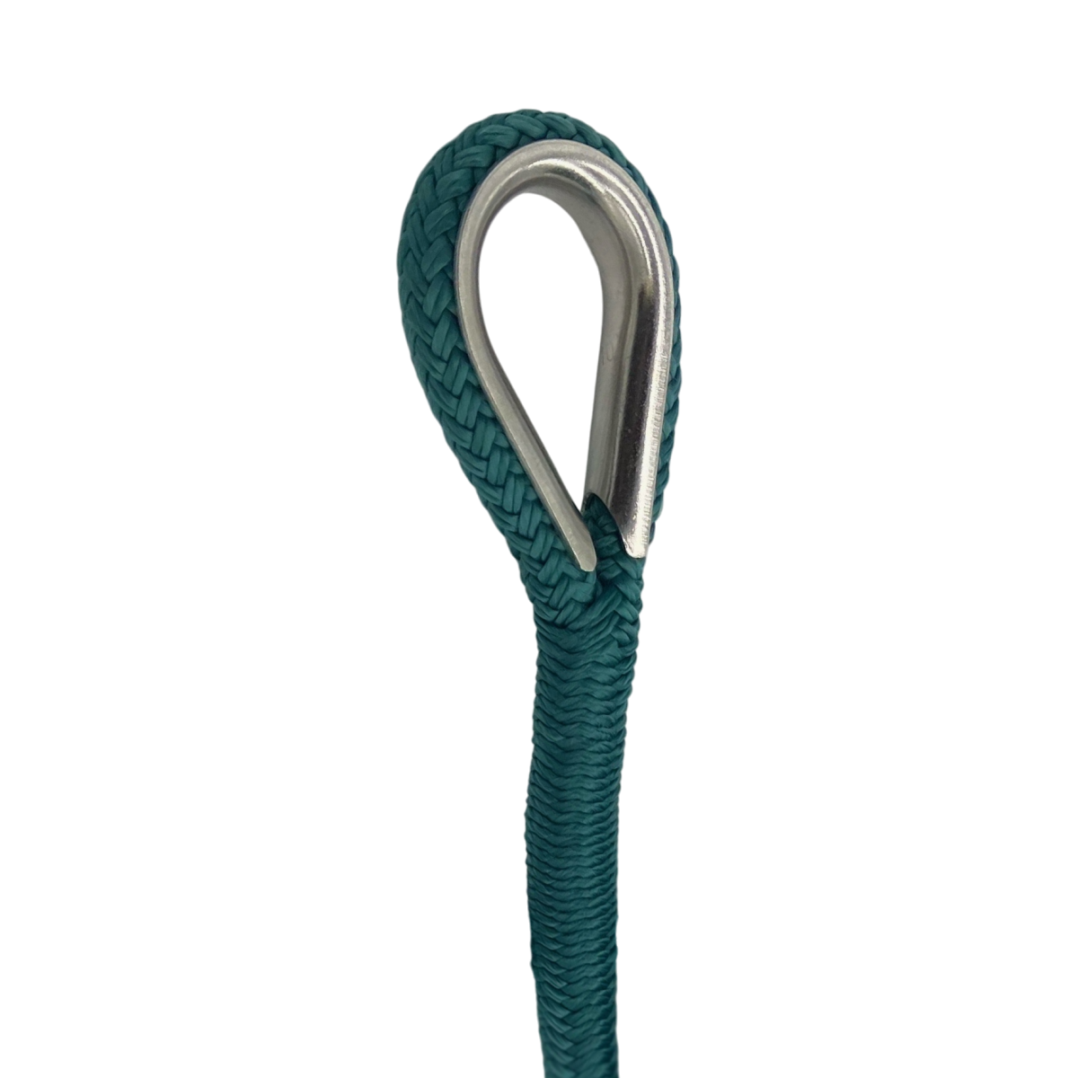 Mooring Pendant Teal Nylon Double Braid Thimble Both Ends (4 Size & 8 Length Options)