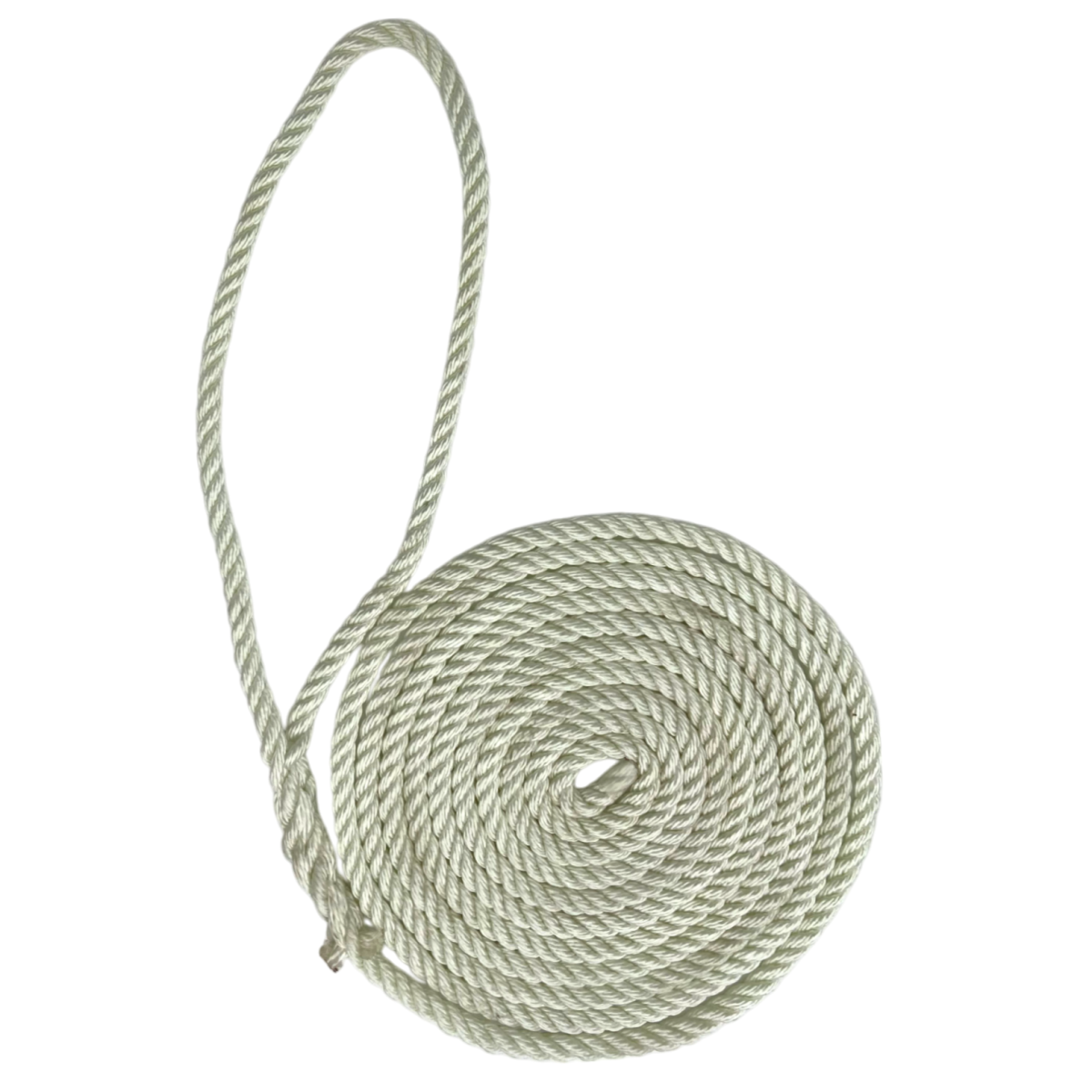 Dock Line 5/8" Nylon 3-Strand Twist - White (6 Length Options)