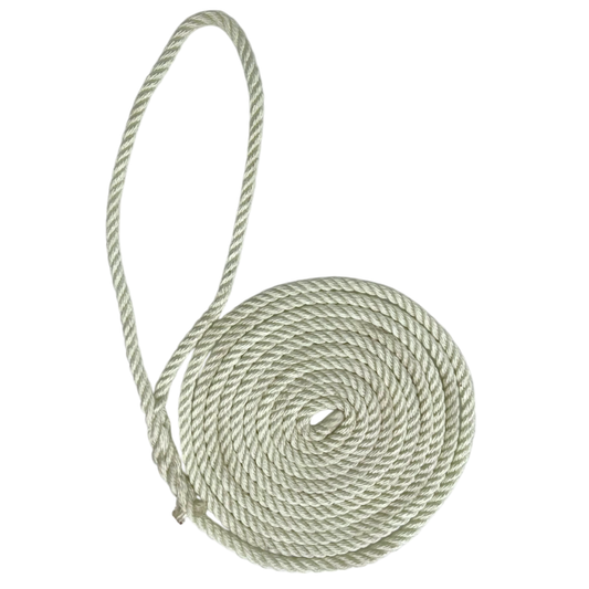 Dock Line 3/4" Nylon 3-Strand Twist - White (6 Length Options)