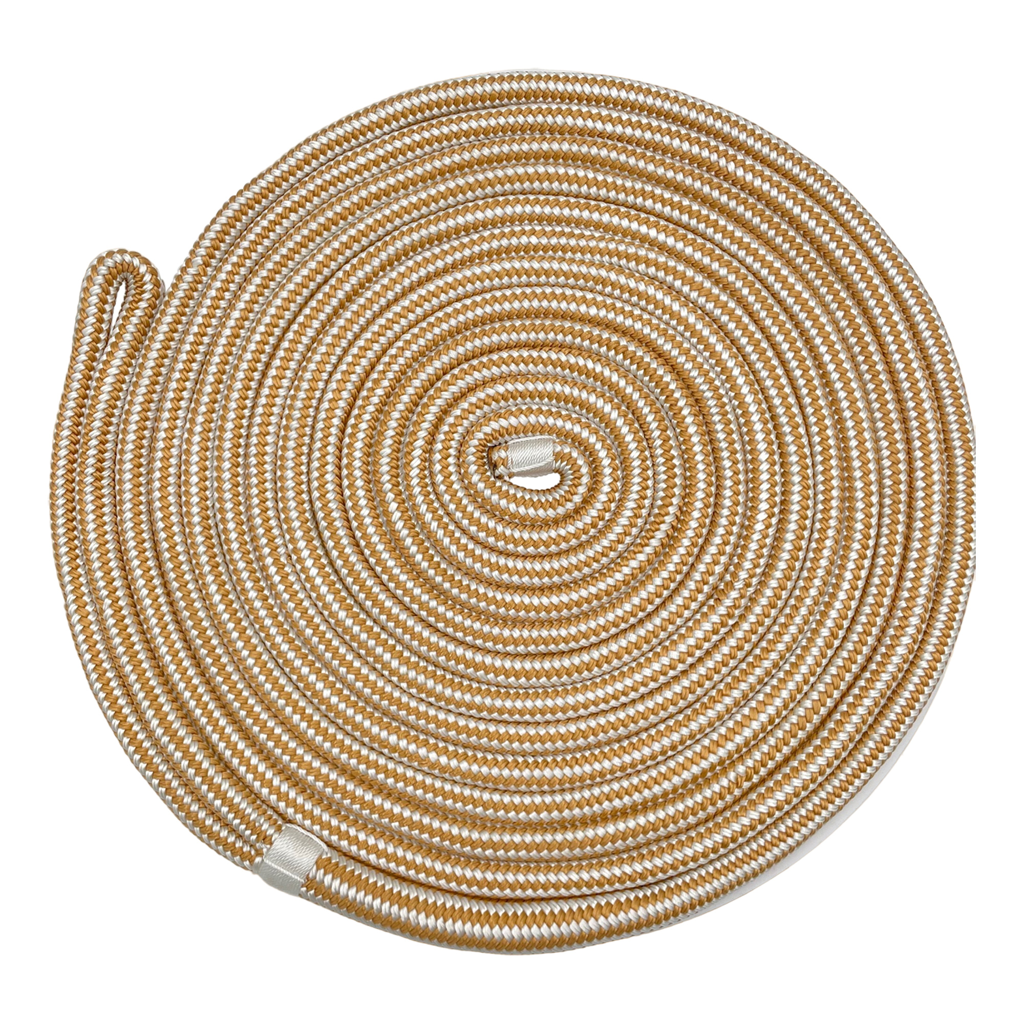 5/8in X 25ft DblBrd DockLine-White/Gold